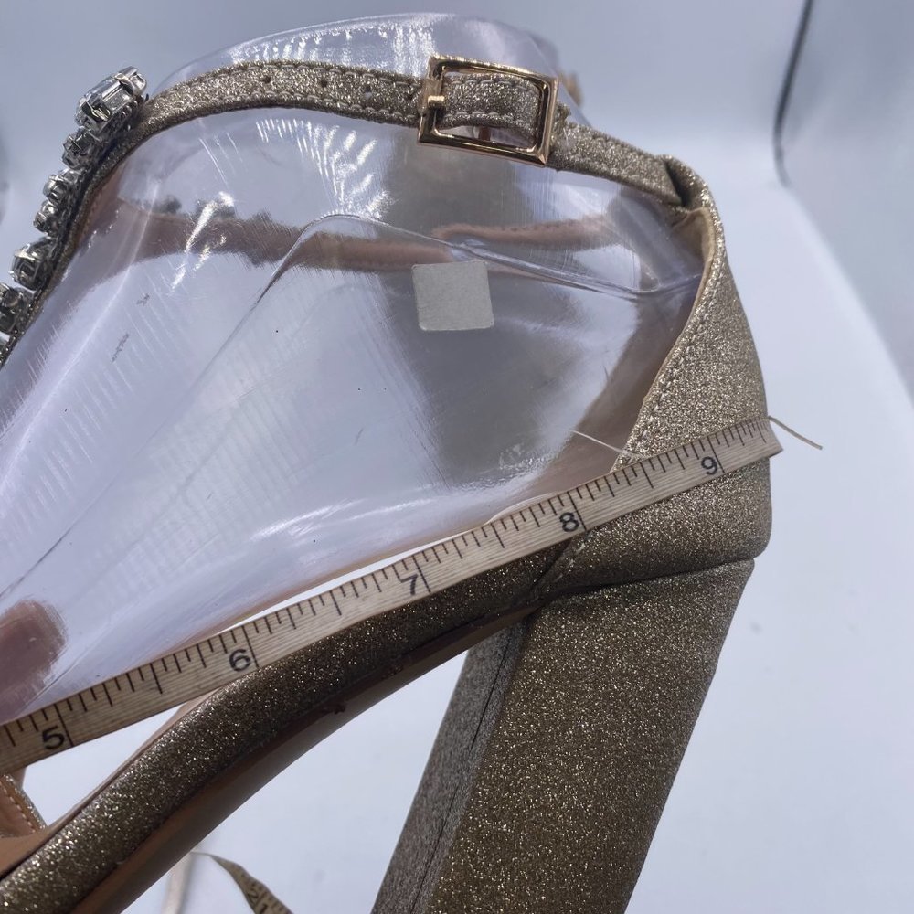 FSJ T-Strap Open Toe Sandals Rhinestones - Picture 6 of 10